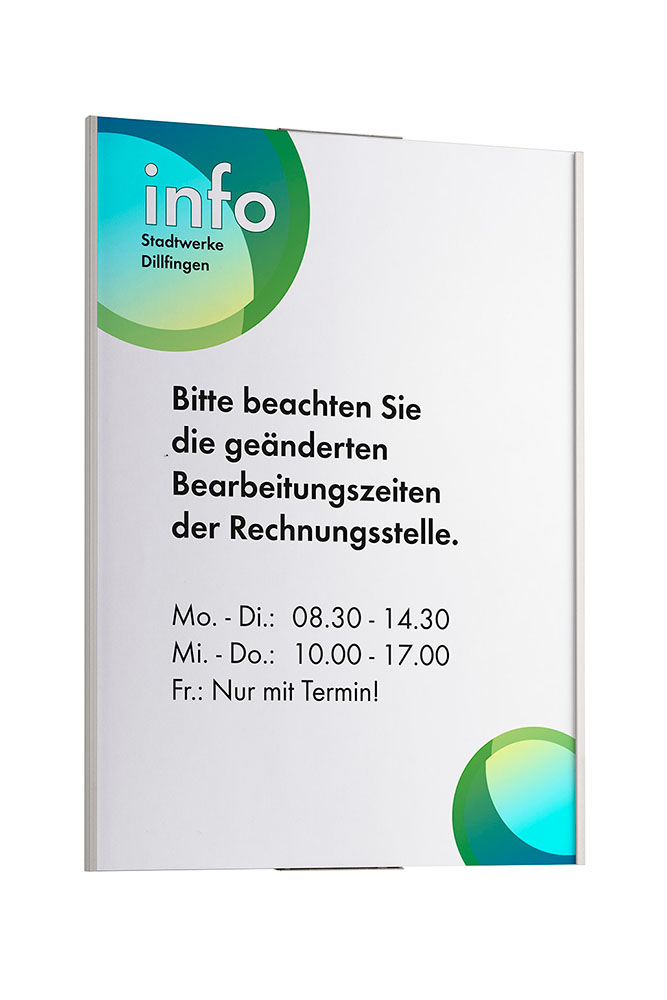 Türschilder OSLO - 213 x 297 mm (BxH) A4 hoch