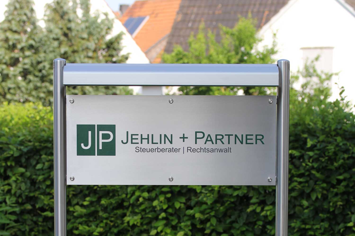 Edelstahl-Schildständer - Typ ESR-V2A-BL-Jehlin