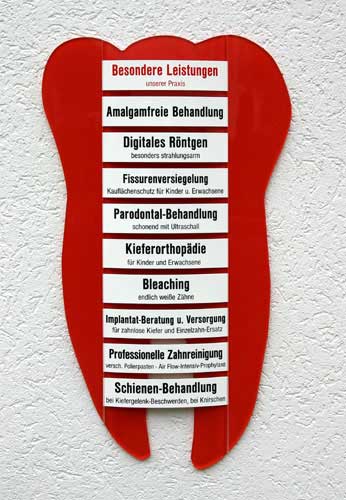 Leistungs-Tafel - 420 x 750 mm - Überschrift + 5 Titel