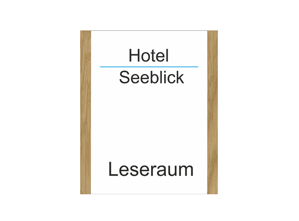 Türschild NIRO.eiche - 124,5 x 150,5 mm, A6 hoch