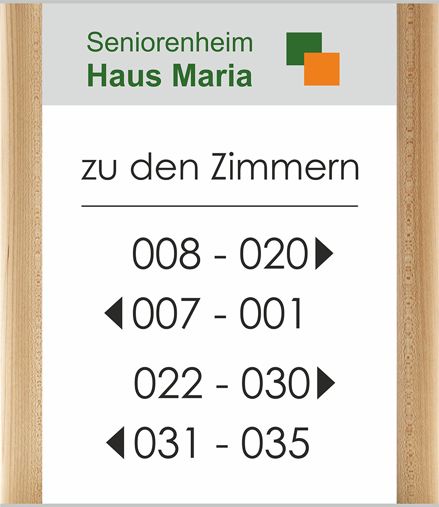 Türschild Westerwald-Ahorn - 260 x 301 mm (BxH) A4 hoch