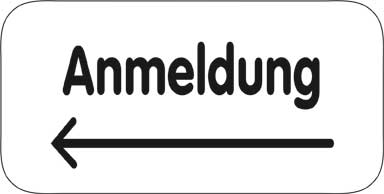 Typ Delta 135 x 68 mm - Anmeldung Pfeil links