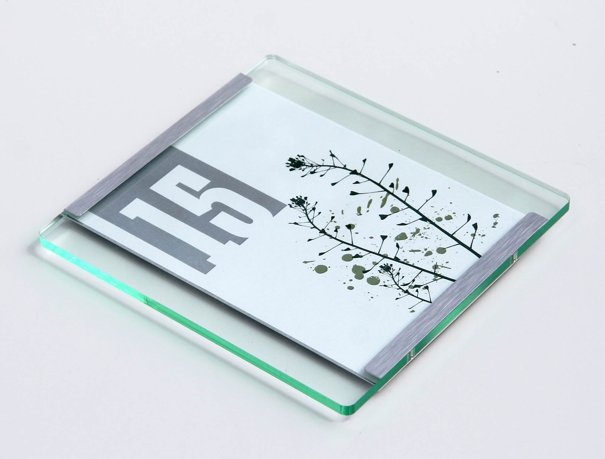 Türschild NIRO.glaslook - 180 x 149 mm (BxH)
