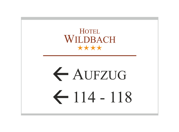 Türschild NIRO.esg - 422,5 x 302,5 mm, A3 quer