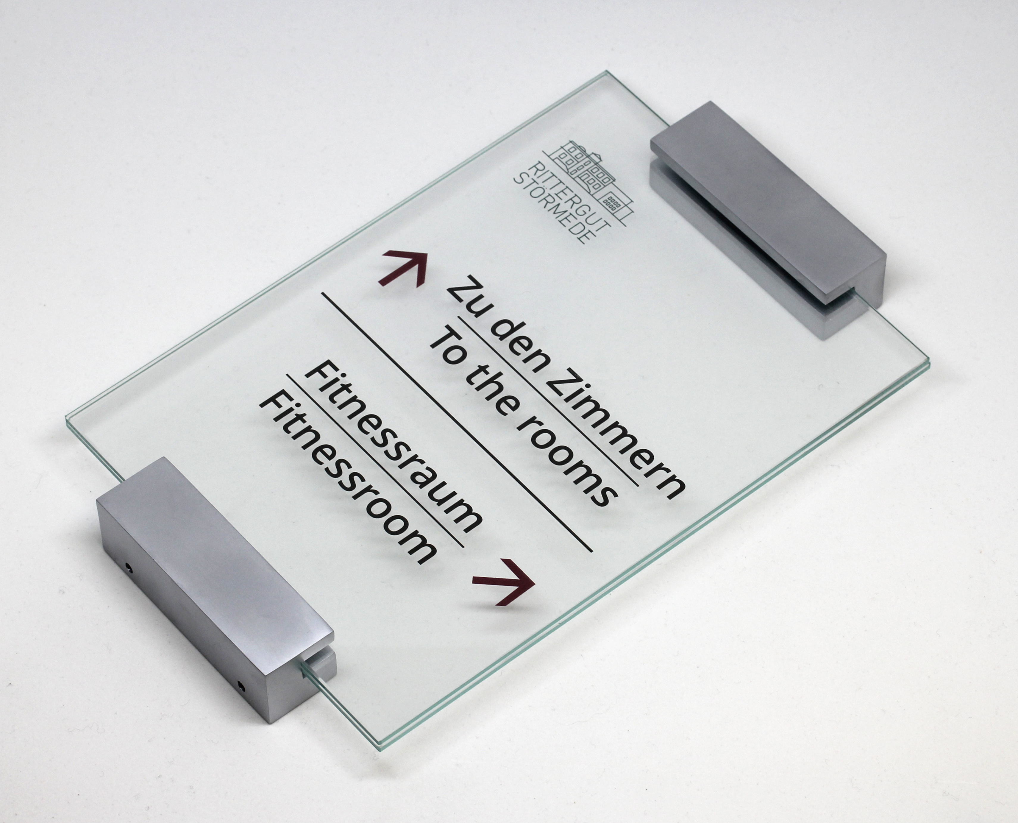 Glas-Türschild MONACO - 148 x 210 mm A5 hoch