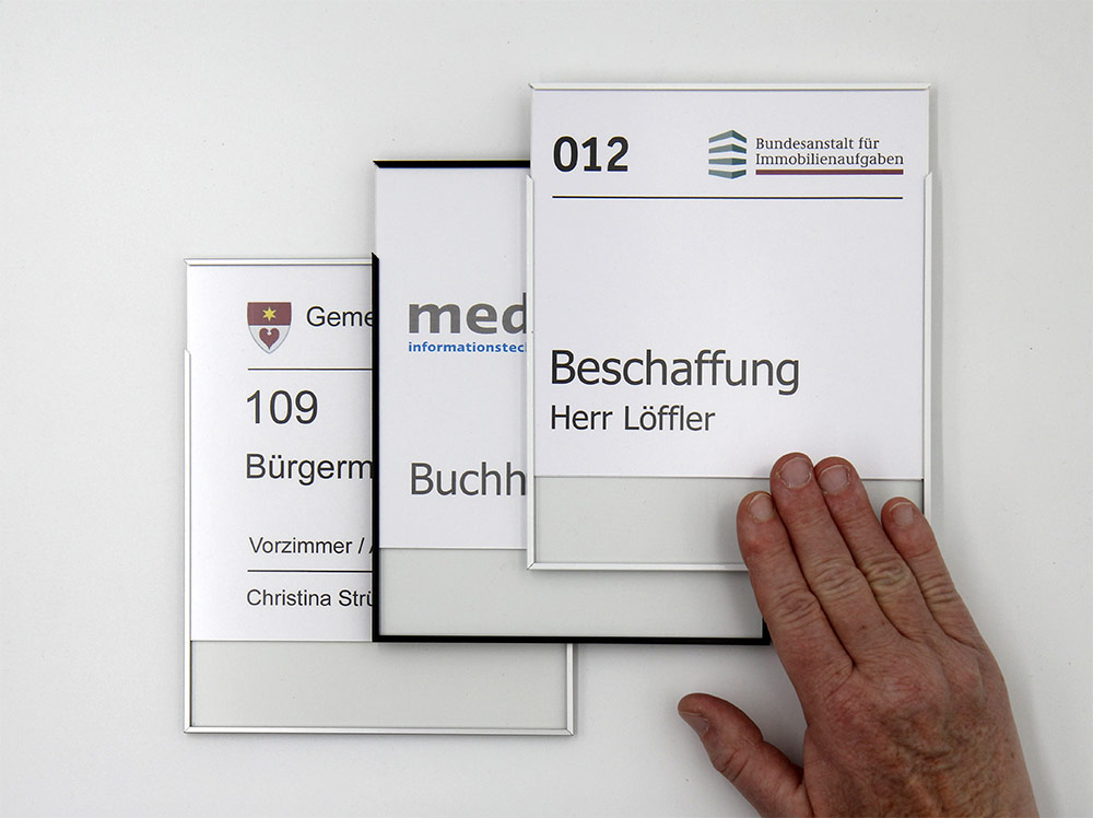 Türschild FORMOeinschub-light farbig