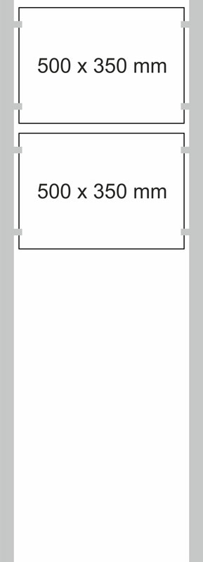 Edelstahl-Schildständer - Typ HGH-Dibond-5035