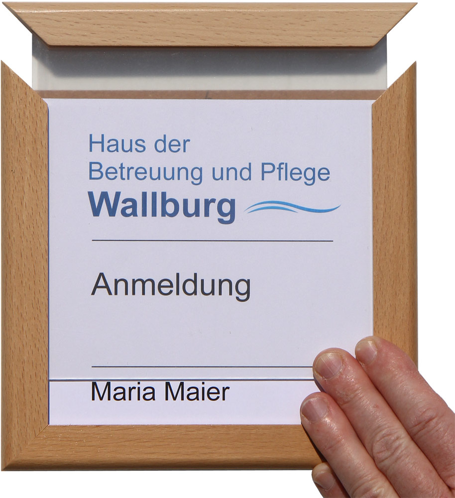 Türschild WoodSign-Buche - 234 x 321 mm A4 hoch