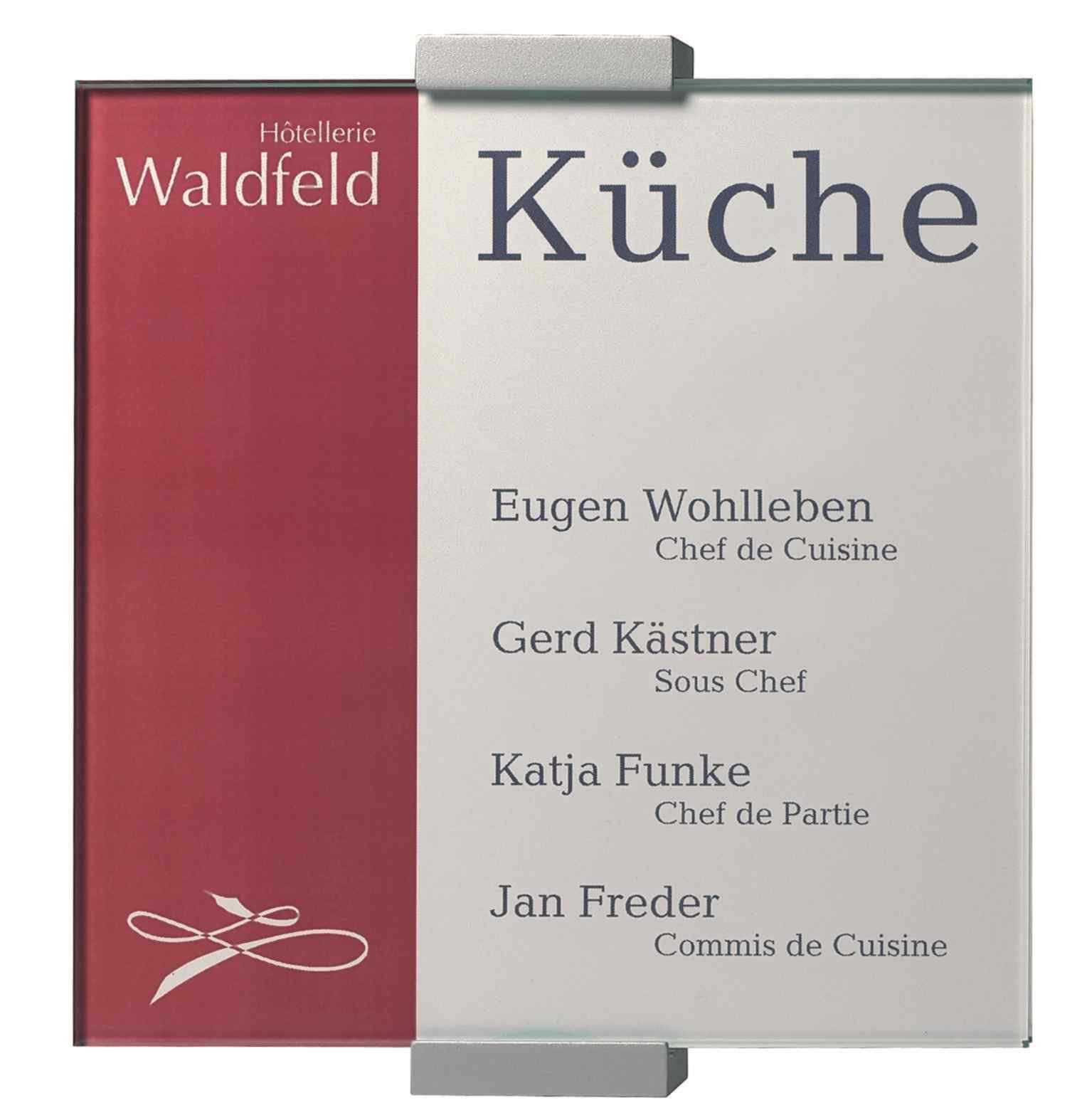 Glas-Türschild VIGO - 149 x 149 mm