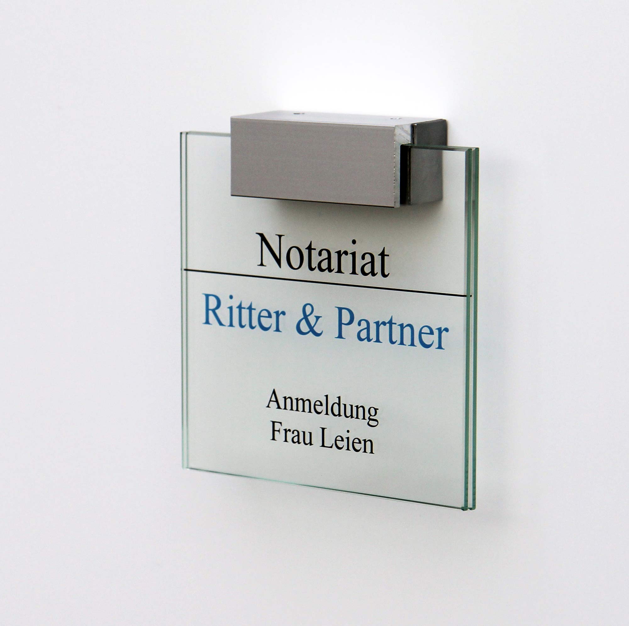 Glas-Türschild KRISTALLINO - 105 x 105 mm