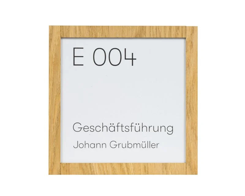 Türschild Wood.eiche Einschub - 152 x 152 mm
