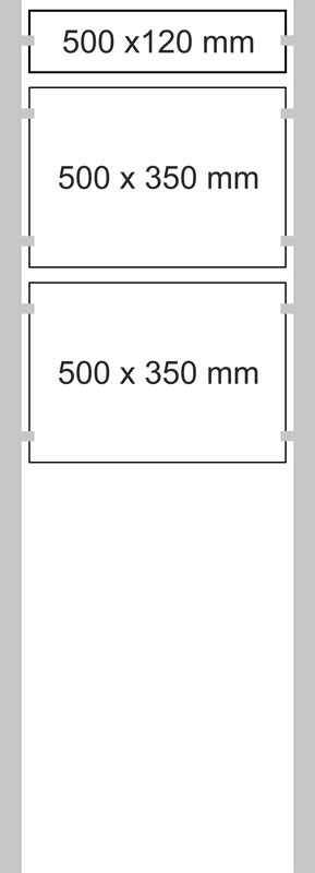 Edelstahl-Schildständer - Typ HGH-Dibond-5035