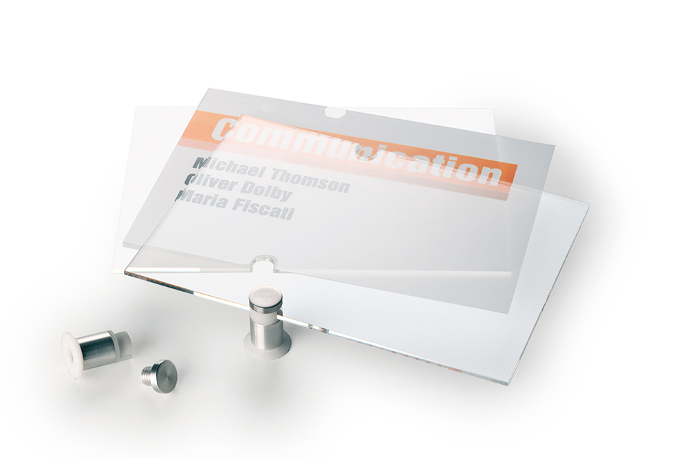 Türschild Crystal-Sign Durable - 148 x 105 mm, DIN A6