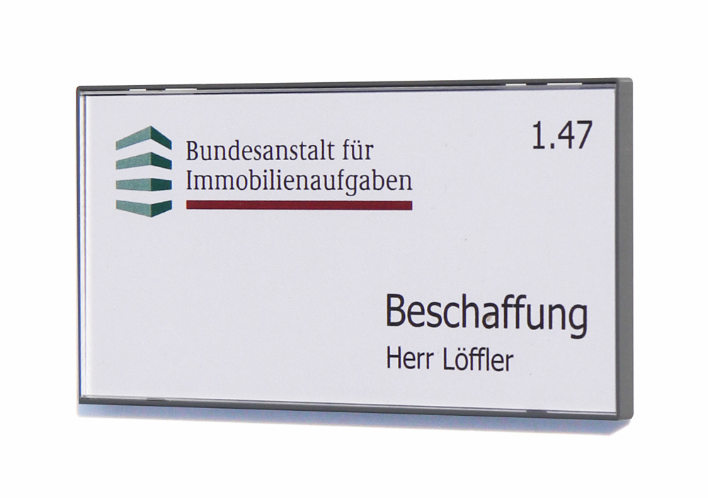 Türschild KAIRO-EASY - 149,5 x 74,75 mm(nur in VE`s = 1 VE = 10 Stück)