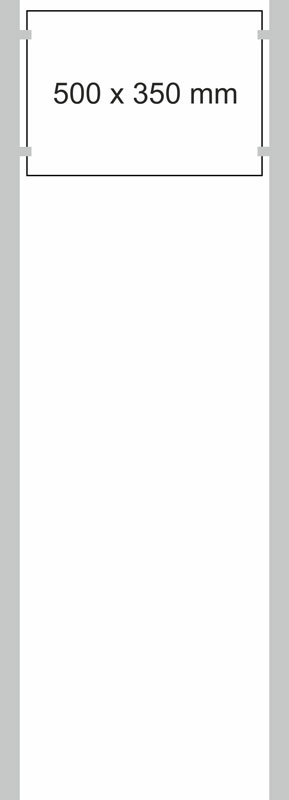Edelstahl-Schildständer - Typ HGH-Dibond-5035