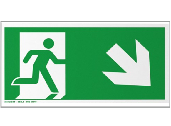Türschild ClickFix - 297 x 152 mm (BxH) Fluchtwegweiser (hoch oder quer)
