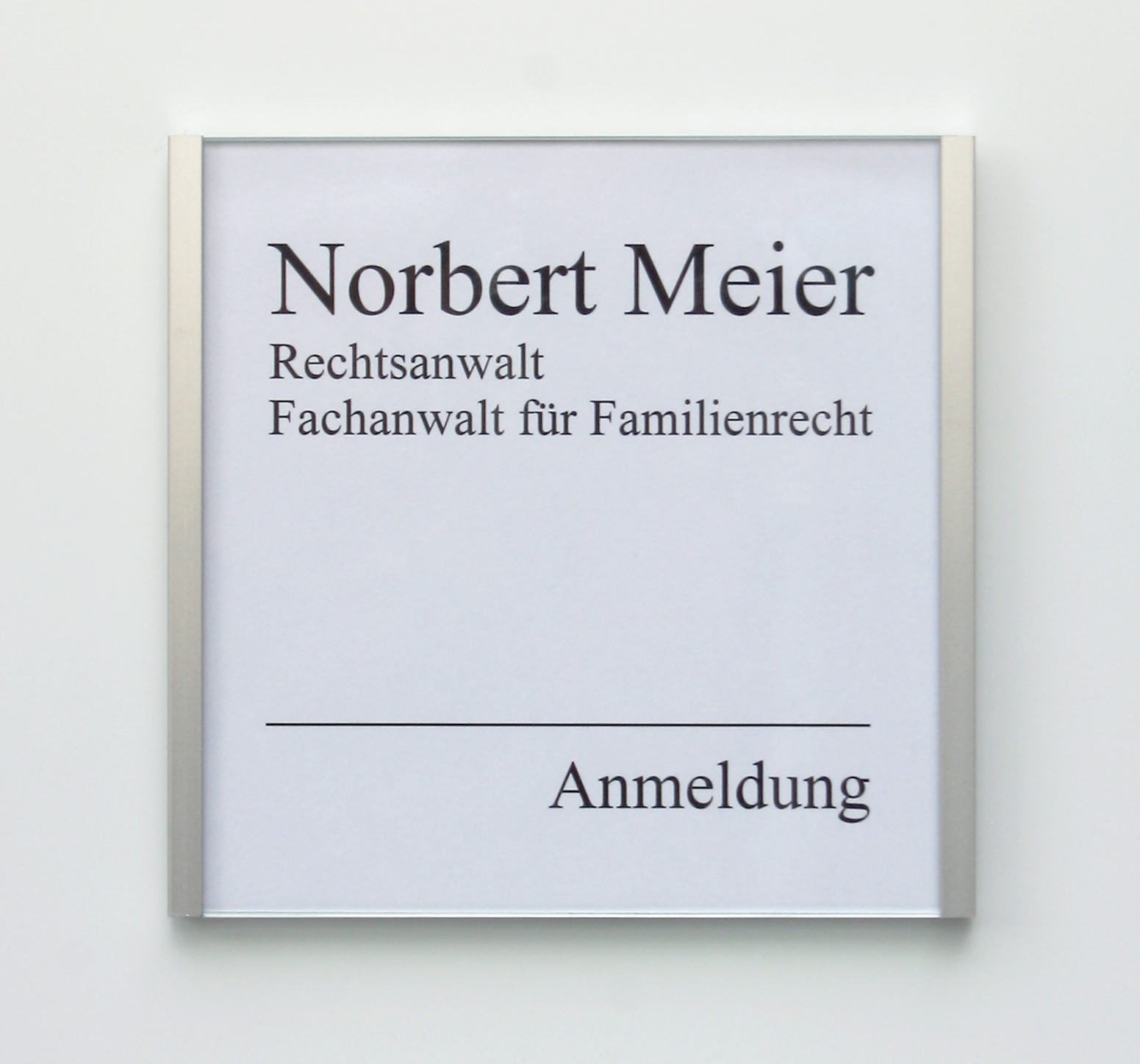 Türschild KRISTALLINO.s-Acryl - 155 x 148,5 mm (BxH)