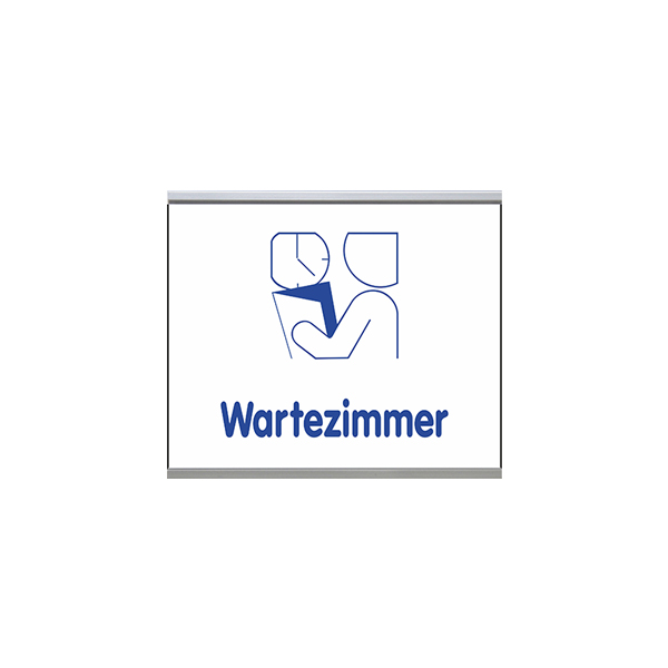 Türschild SlideFix Silber - 180 x 150 mm (BxH)