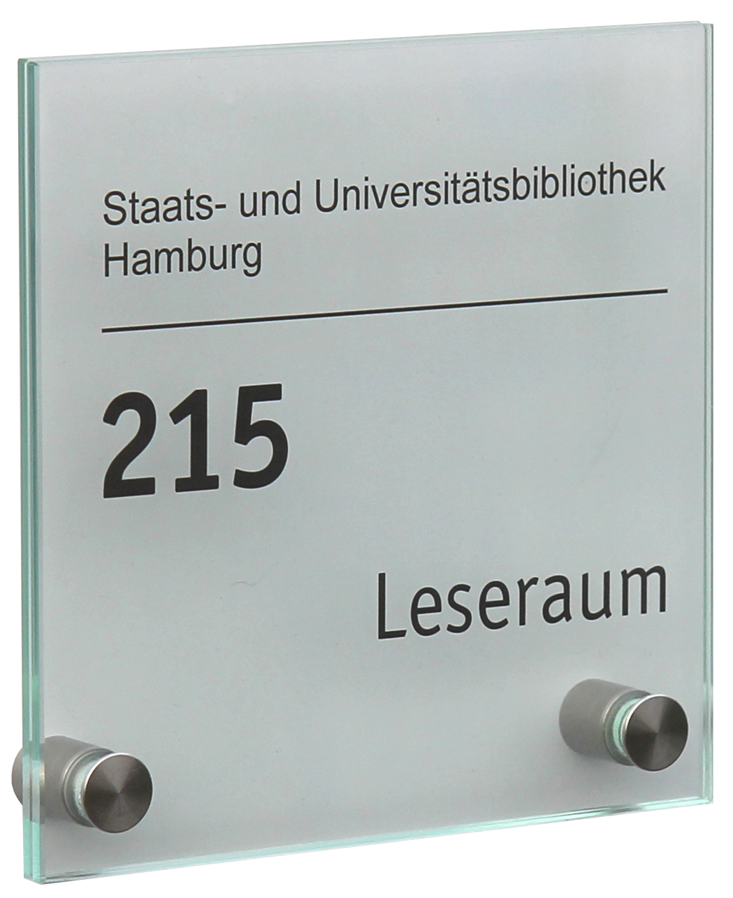 Glas-Türschilder KRISTALLUM-R - 150 x 150 mm