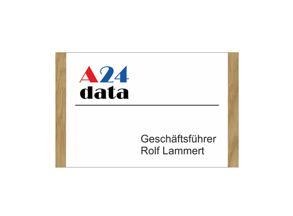 Türschild NIRO.eiche - 168 x 107 mm, A6 quer