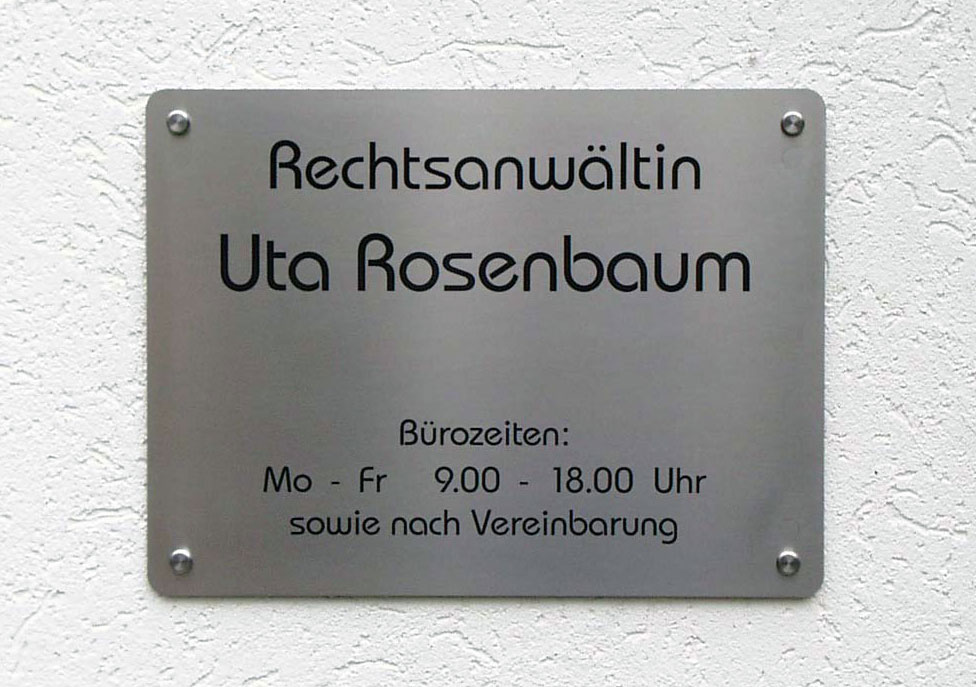 Rundeck Edelstahl-Schild - 2 mm Typ Rondo