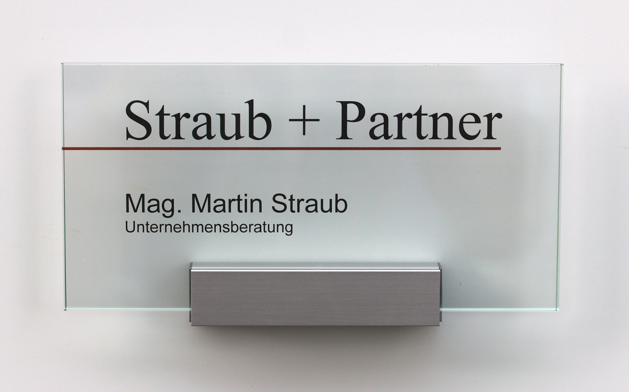 Glas-Türschild KRISTALLINO - 210 x 105 mm