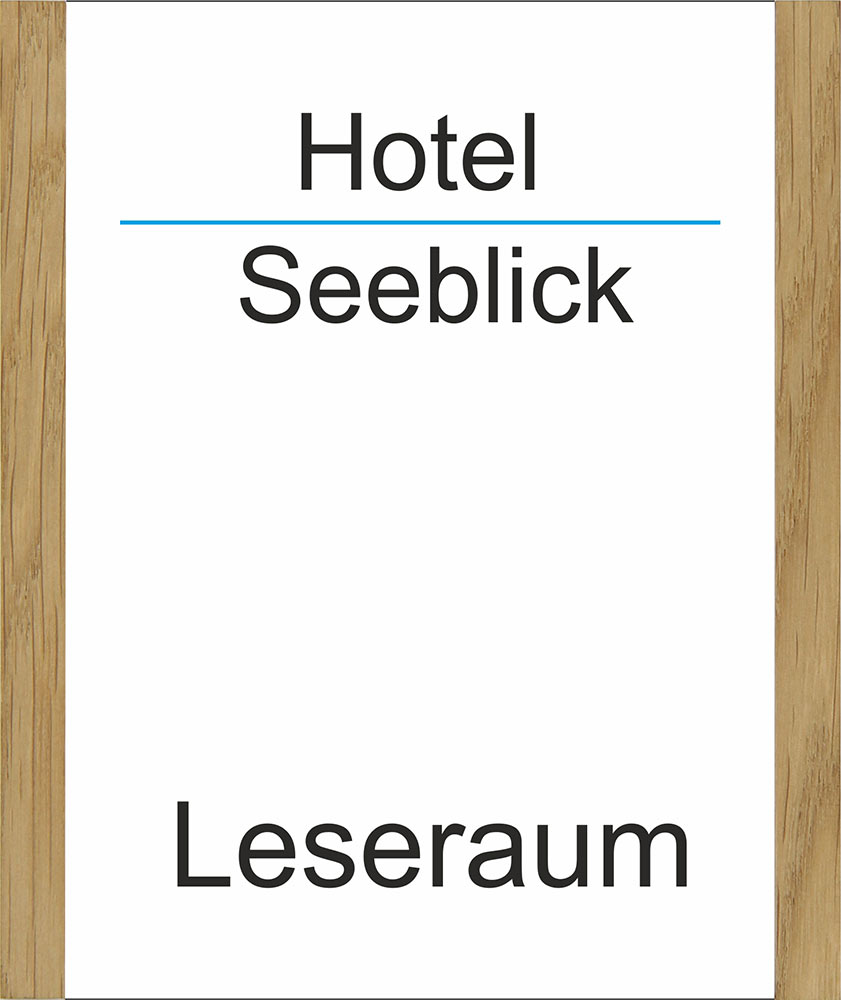 Türschild NIRO.eiche - 124,5 x 150,5 mm, A6 hoch