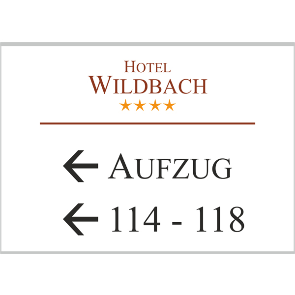 Türschild GlasFix - 297 x 420  mm (BxH) A3 quer