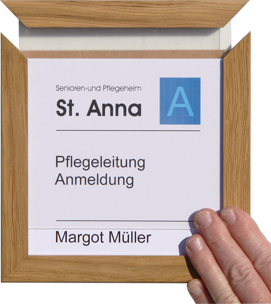Türschild WoodSign-Eiche - 174 x 174 mm