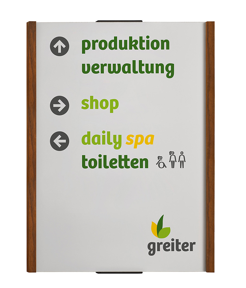 Türschild LMH OSLO Nussbaum - 222 x 297 mm (BxH) A4 hoch