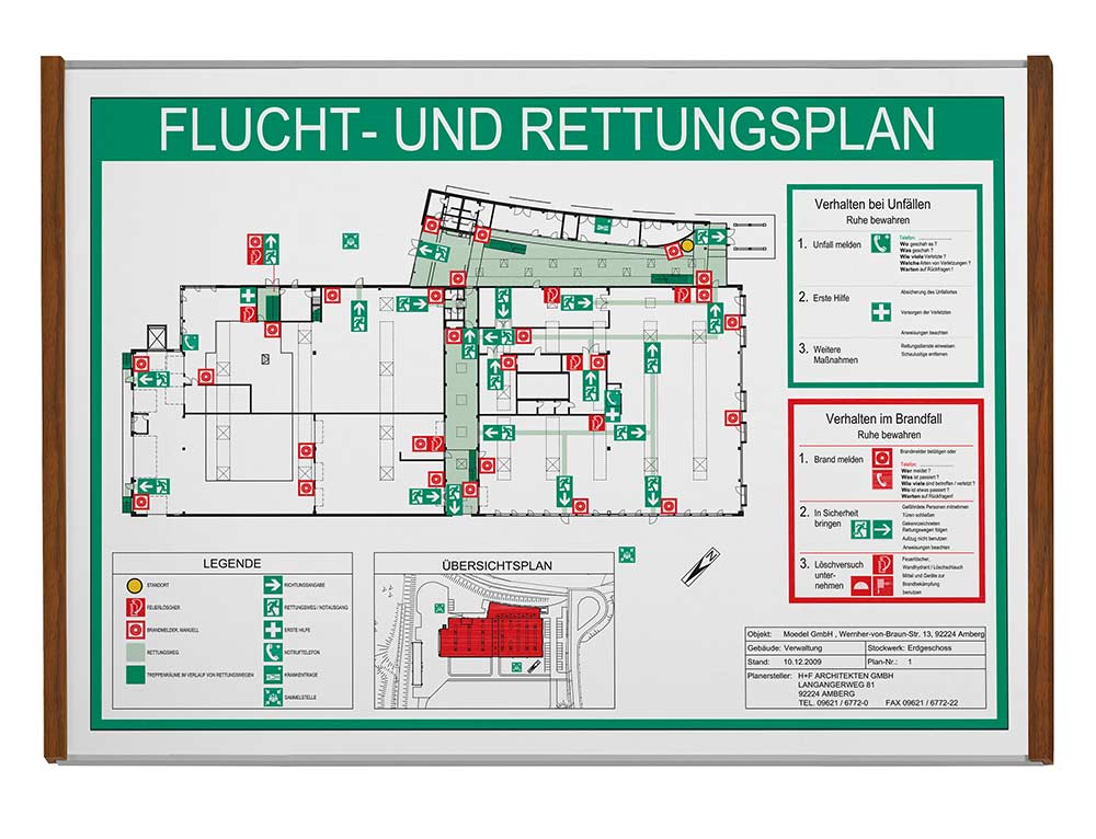 Türschild LMH Silver Line - Nussbaum 431,5 x 299,5 mm A3 quer
