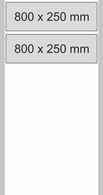Edelstahl-Schildständer - Typ HGH-V2A-8025-2