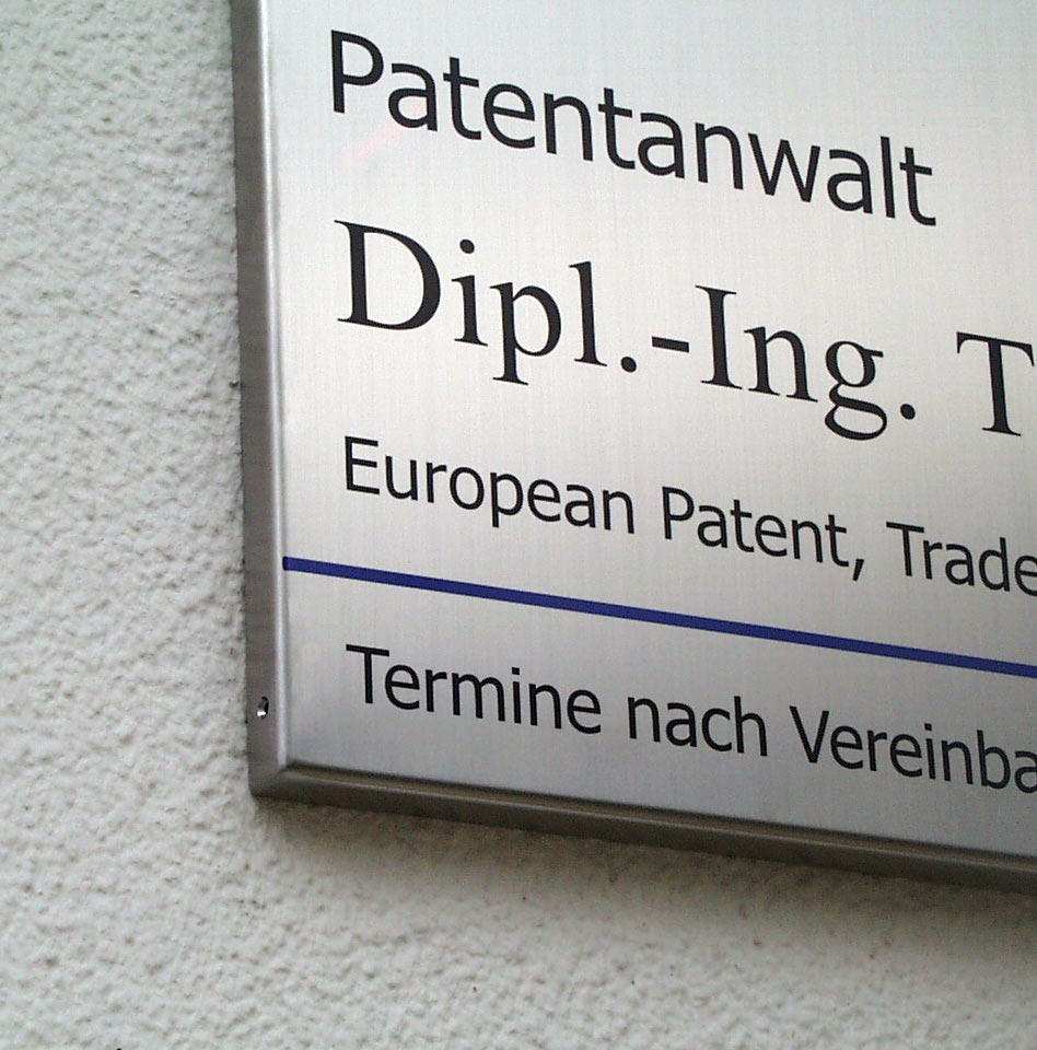 Edelstahl-Kassetten-Schild - 20 mm abgekantet Typ Profil