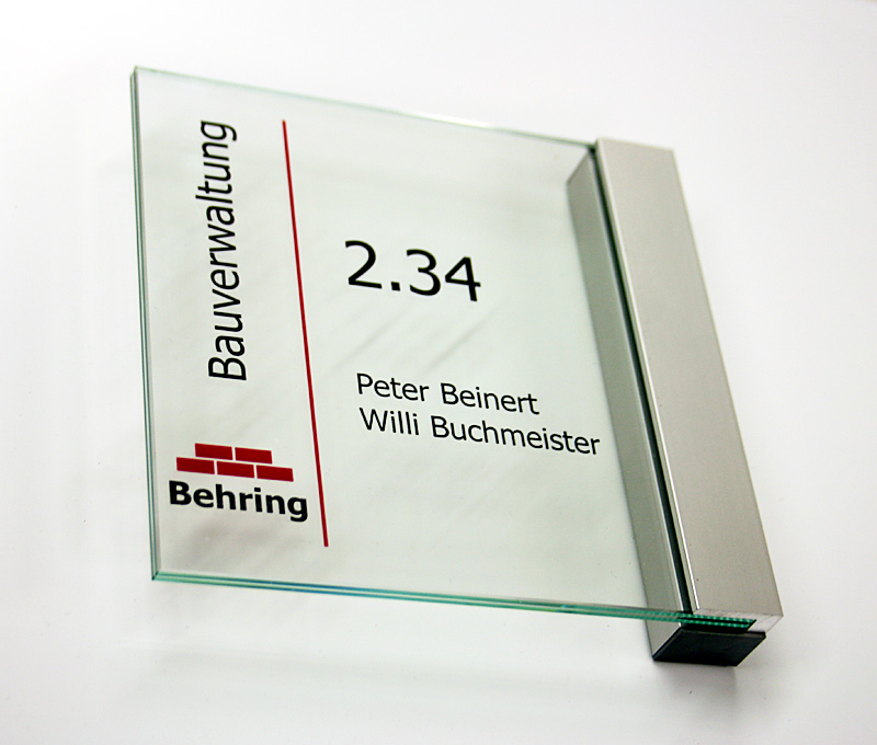 Glas-Türschild KRISTALLINO - 149 x 149 mm-Frei-Besetzt-Anzeige