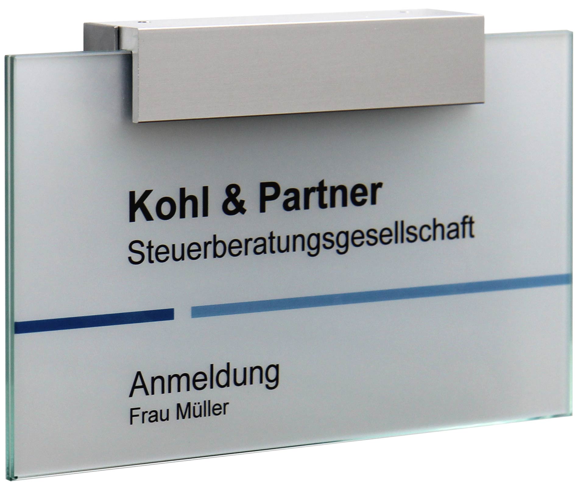 Glas-Türschild KRISTALLINO - 170 x 105 mm