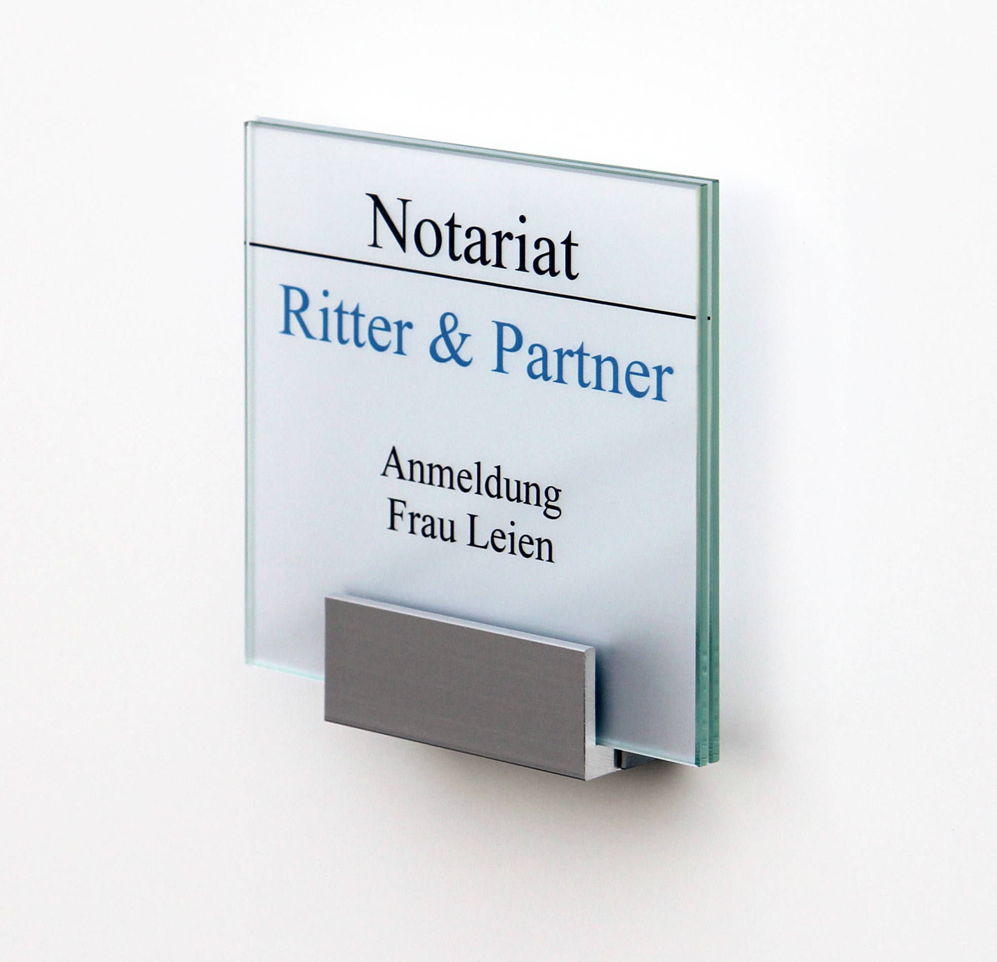 Glas-Türschild KRISTALLINO - 105 x 105 mm