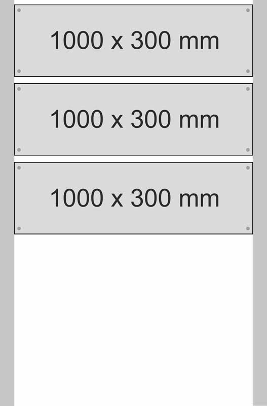 Edelstahl-Schildständer - Typ ESR-V2A-100300-3