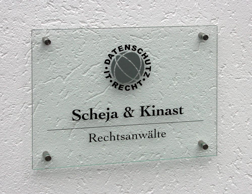 Echtglas-Schild (ESG) - 8 mm Typ Kristallum-klar
