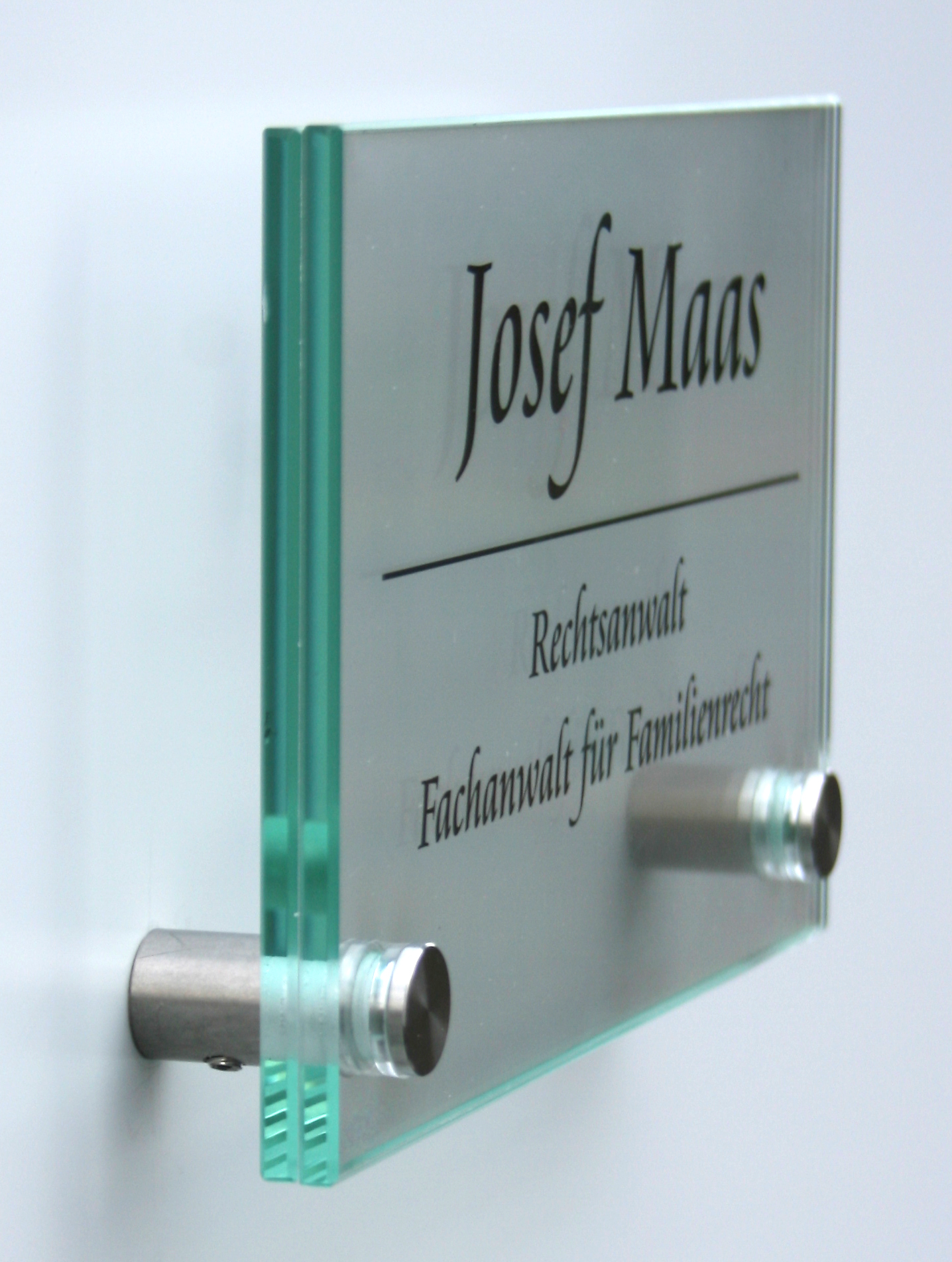 Glas-Türschild KRISTALLUM-R - 170 x 100 mm (BxH)