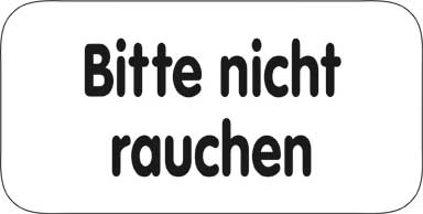 Typ Delta 135 x 68 mm - Bitte nicht rauchen