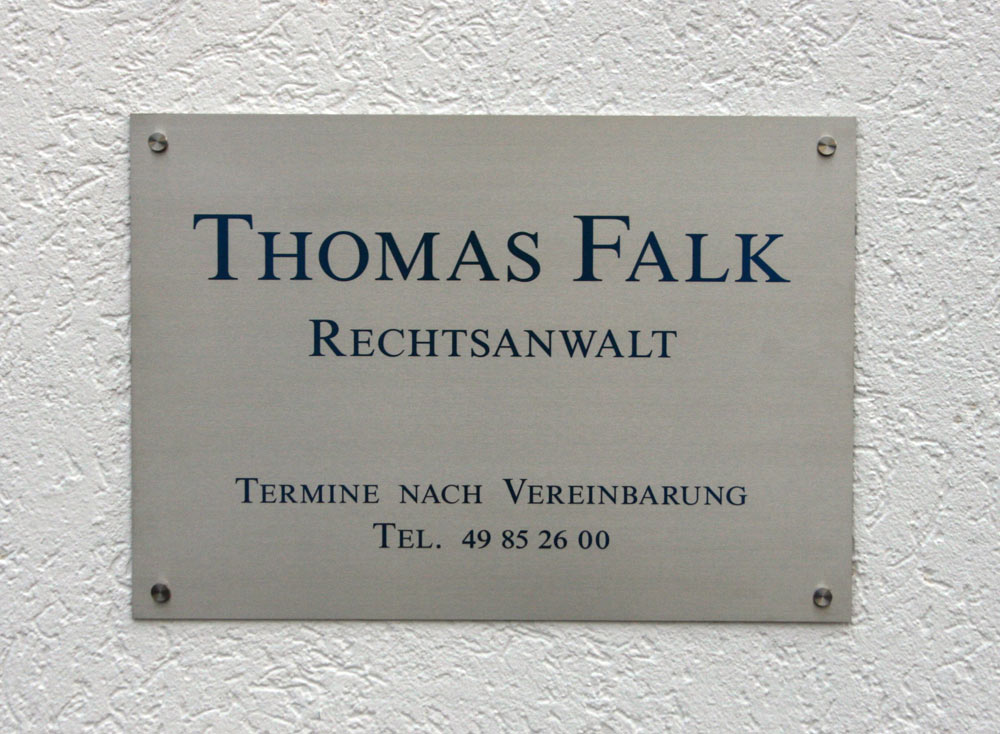Rechteck Edelstahl-Schild - 2 mm Typ Quadro