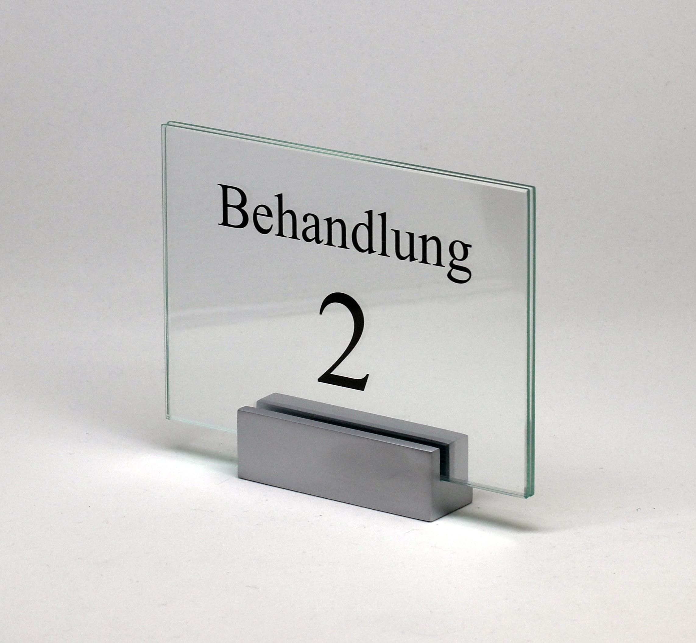 Glas-Türschild MONACO - 148 x 105 mm A6 quer