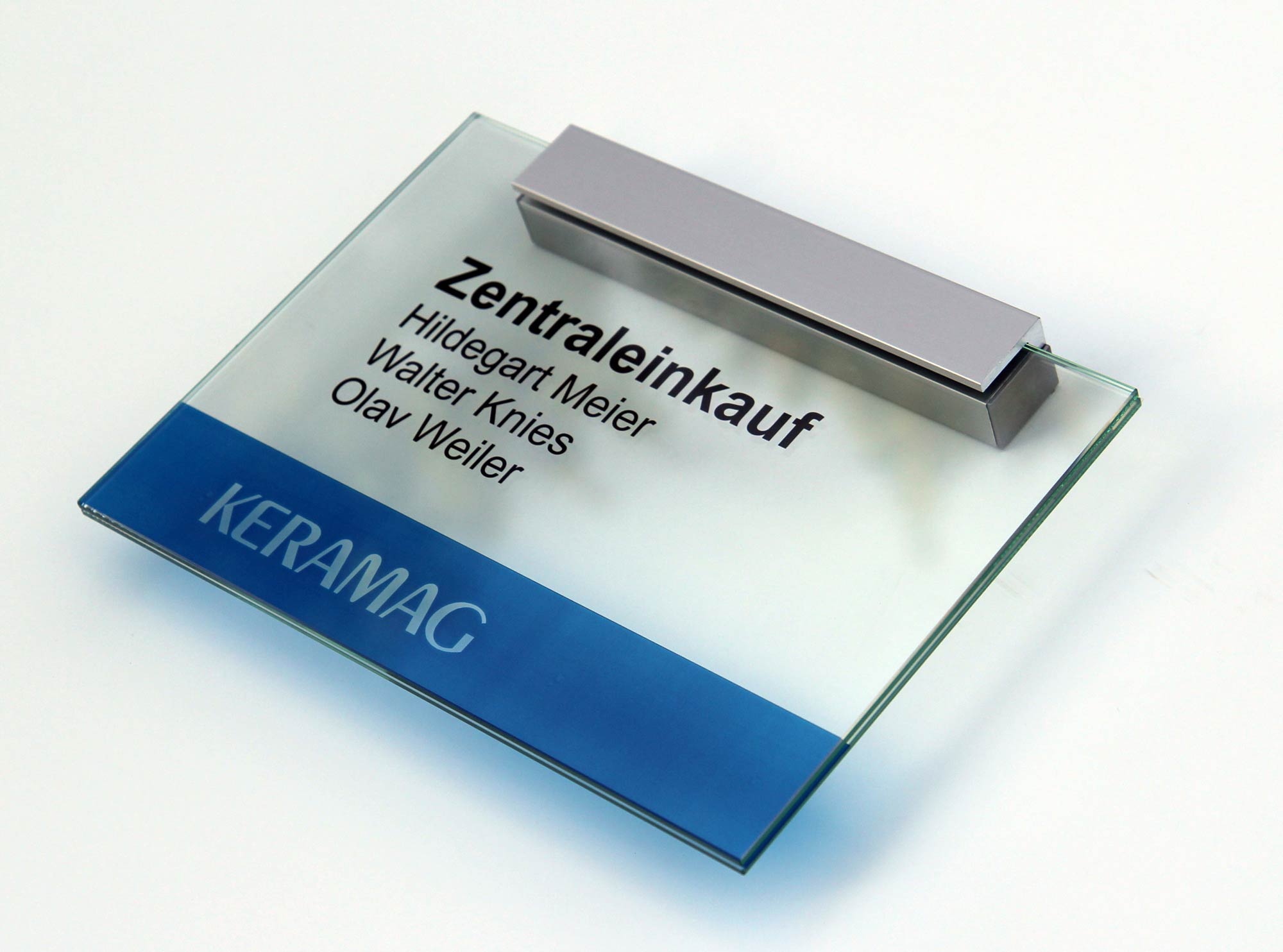 Glas-Türschild KRISTALLINO - 210 x 149 mm, DIN A5