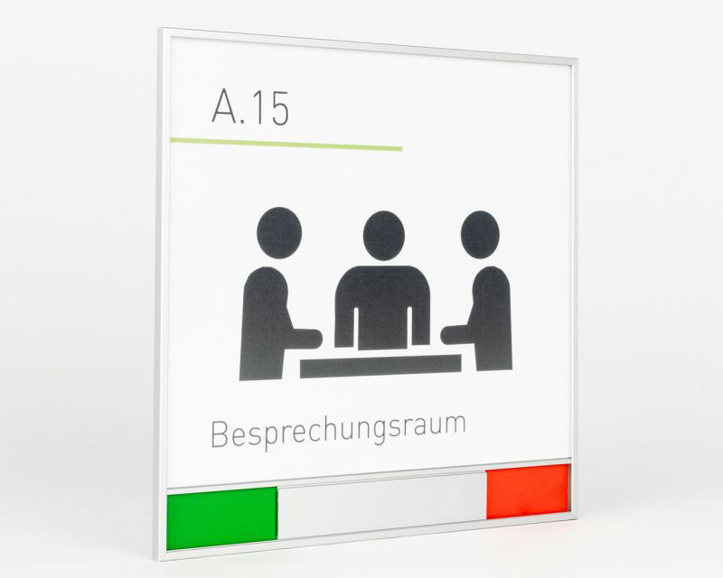Frei-Besetzt-Anzeige FORMO.einschub--light - 151,5 x 151,5 mm