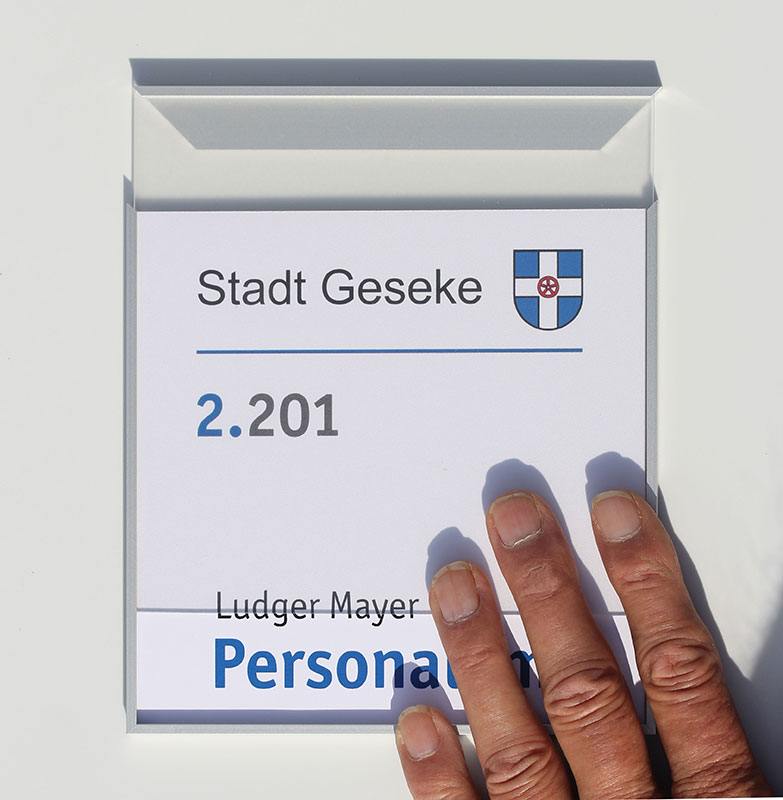 Türschild MADRID Silver Line - 212,5 x 212,5 mm