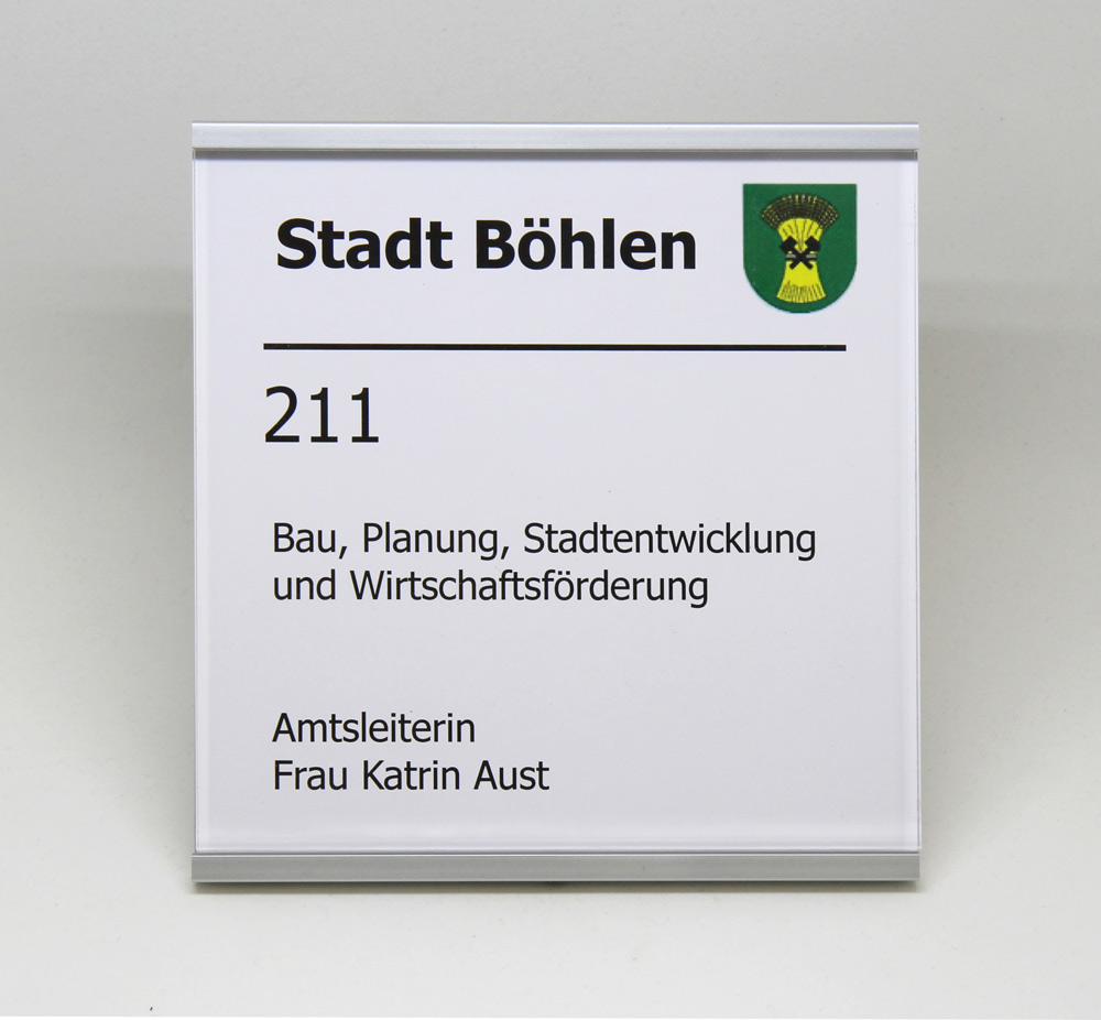 Türschild SlideFix Silber - 100 x 150 mm (BxH)