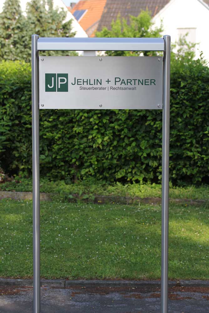 Edelstahl-Schildständer - Typ ESR-V2A-BL-Jehlin