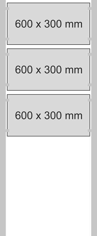 Edelstahl-Schildständer - Typ HGH-V2A-6030-3