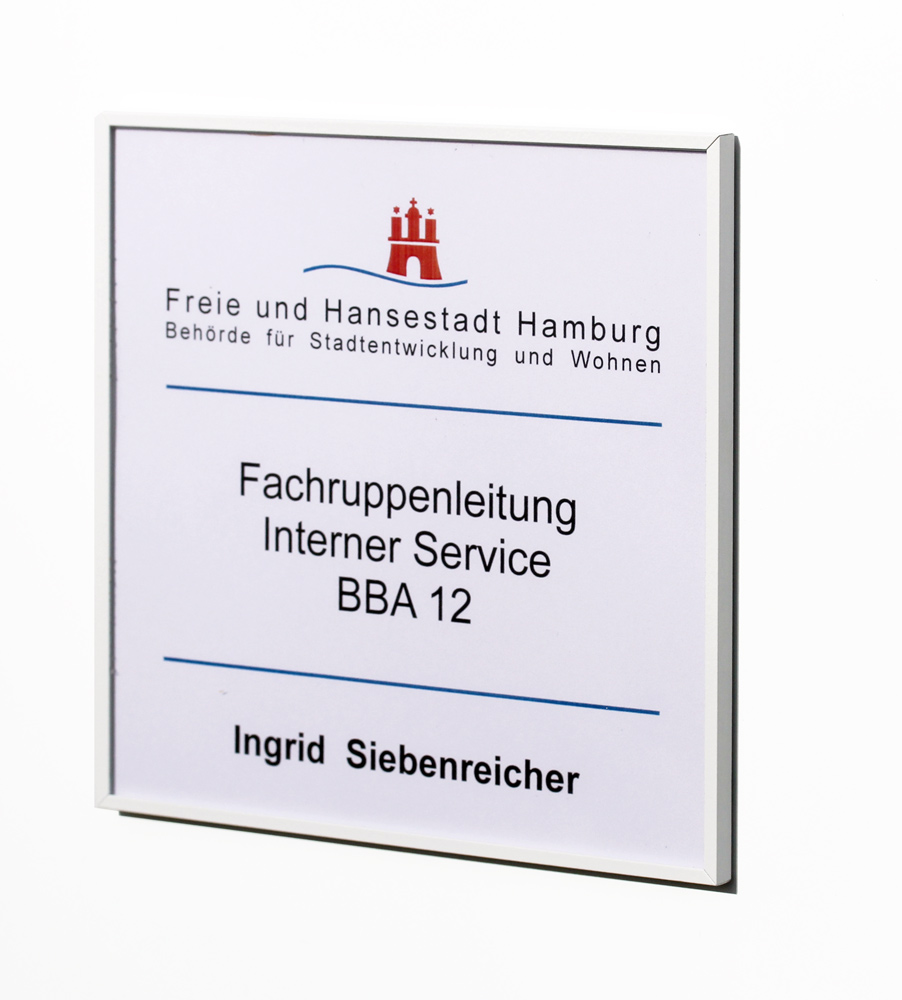 Türschild MADRID White Line - 212,5 x 299,5 mm A4 hoch