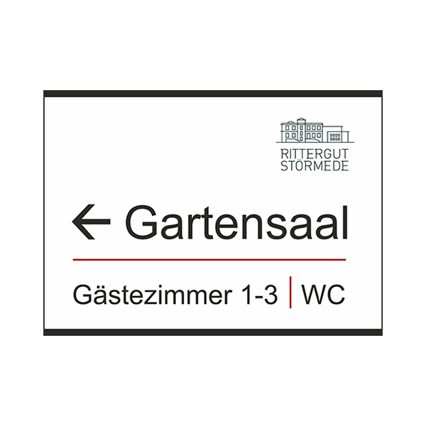 Türschild SlideFix Black - 297 x 210 mm (BxH) A4 quer
